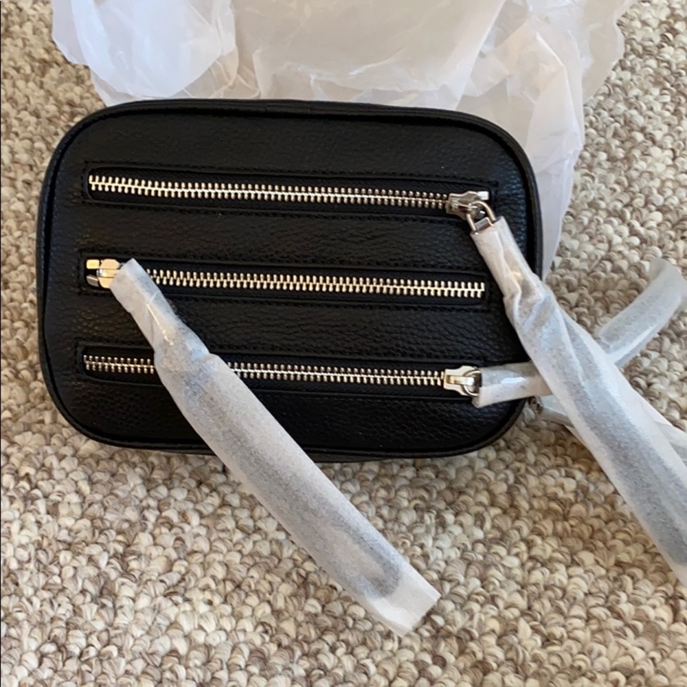NEVER WORN Rebecca Minkoff Leather Fanny Pack with Zippers